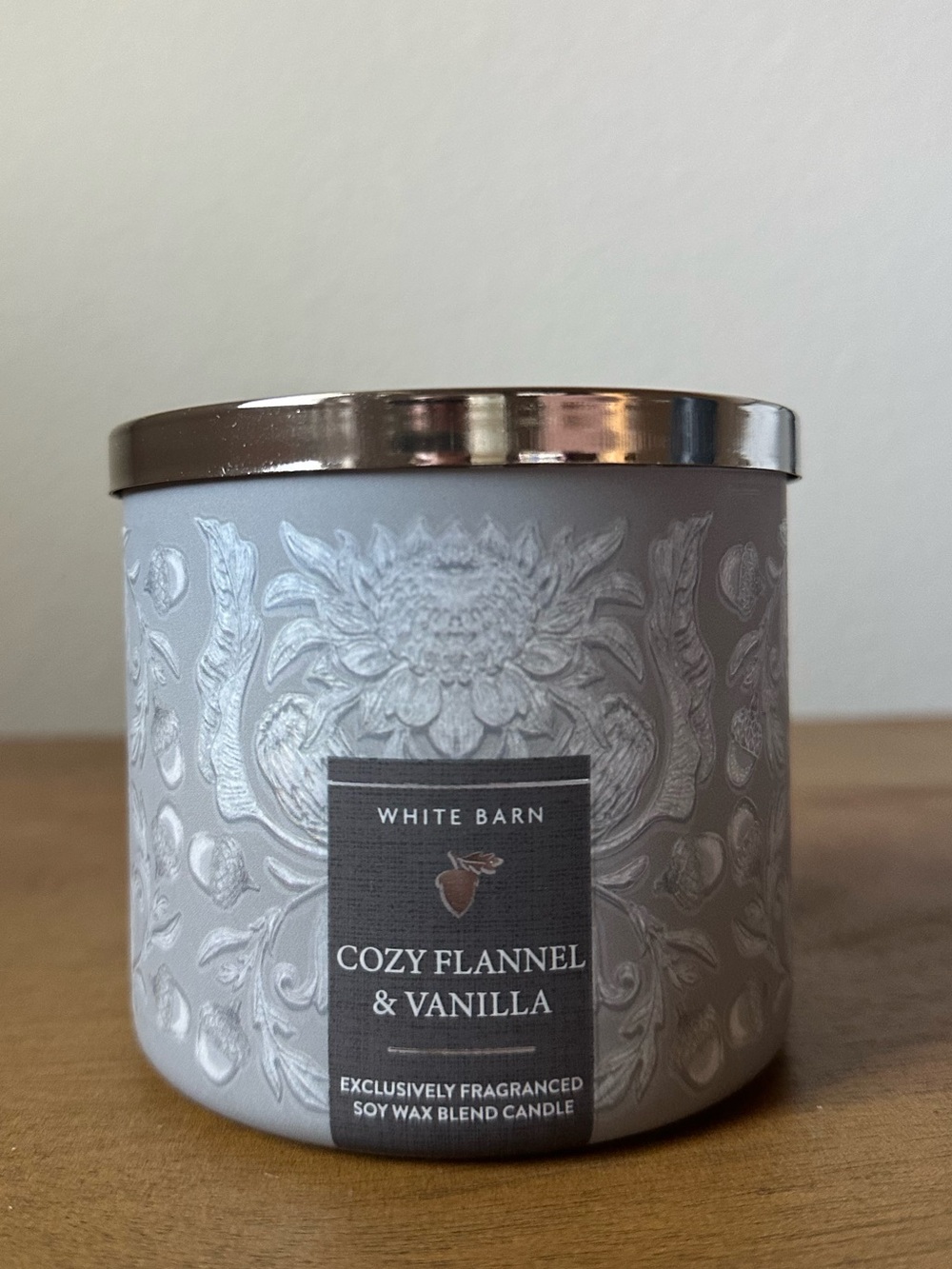 NEW bath and body works  Cozy Flannel & Vanilla 3 wick candle NEW